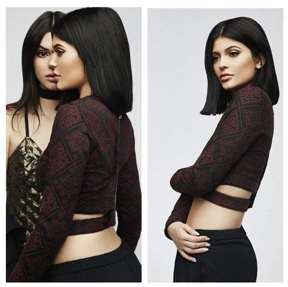 Kendall & Kylie Tops - Kendall & Kylie | Embroidered Crop Top